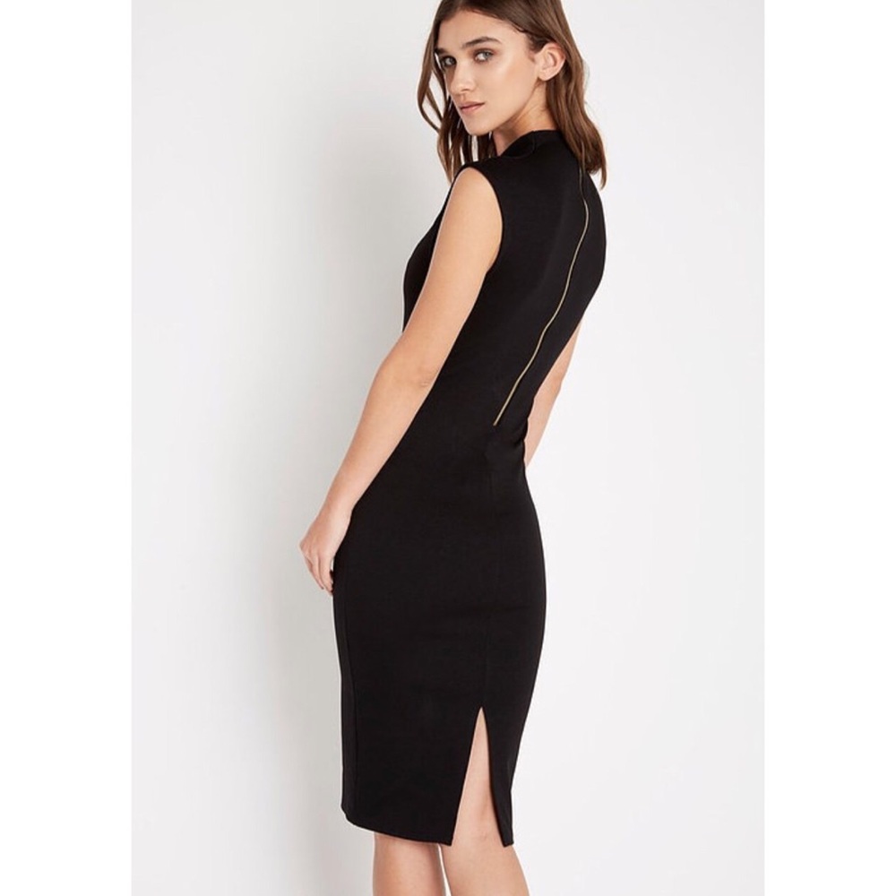 LAST ONE!!!! Black Deep Vneck Bodycon Dress - Picture 3 of 6